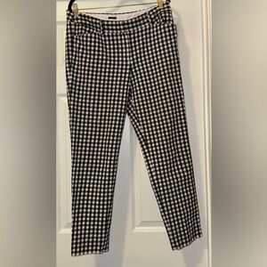 Talbots Black and White Checkered Chinos